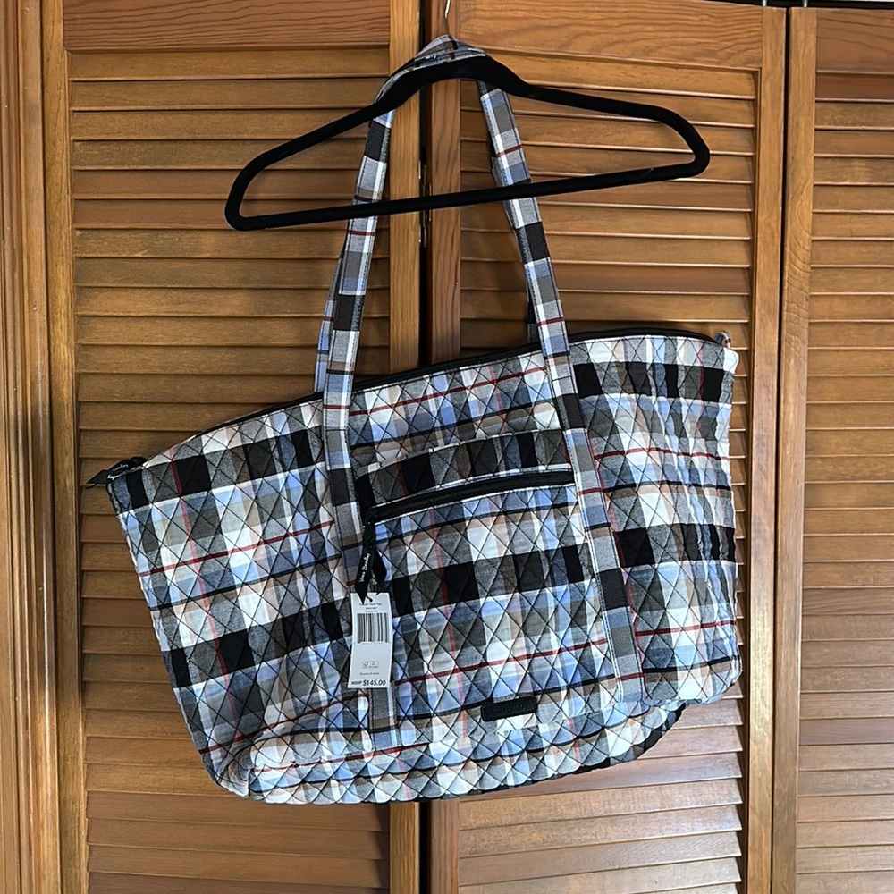 New - Vera Bradley Perfectly Plaid Deluxe Travel Tote travel bag